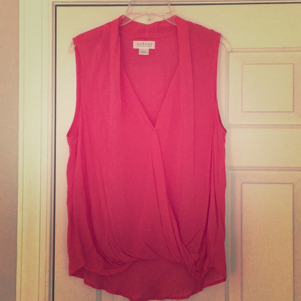 Fuchsia drape top